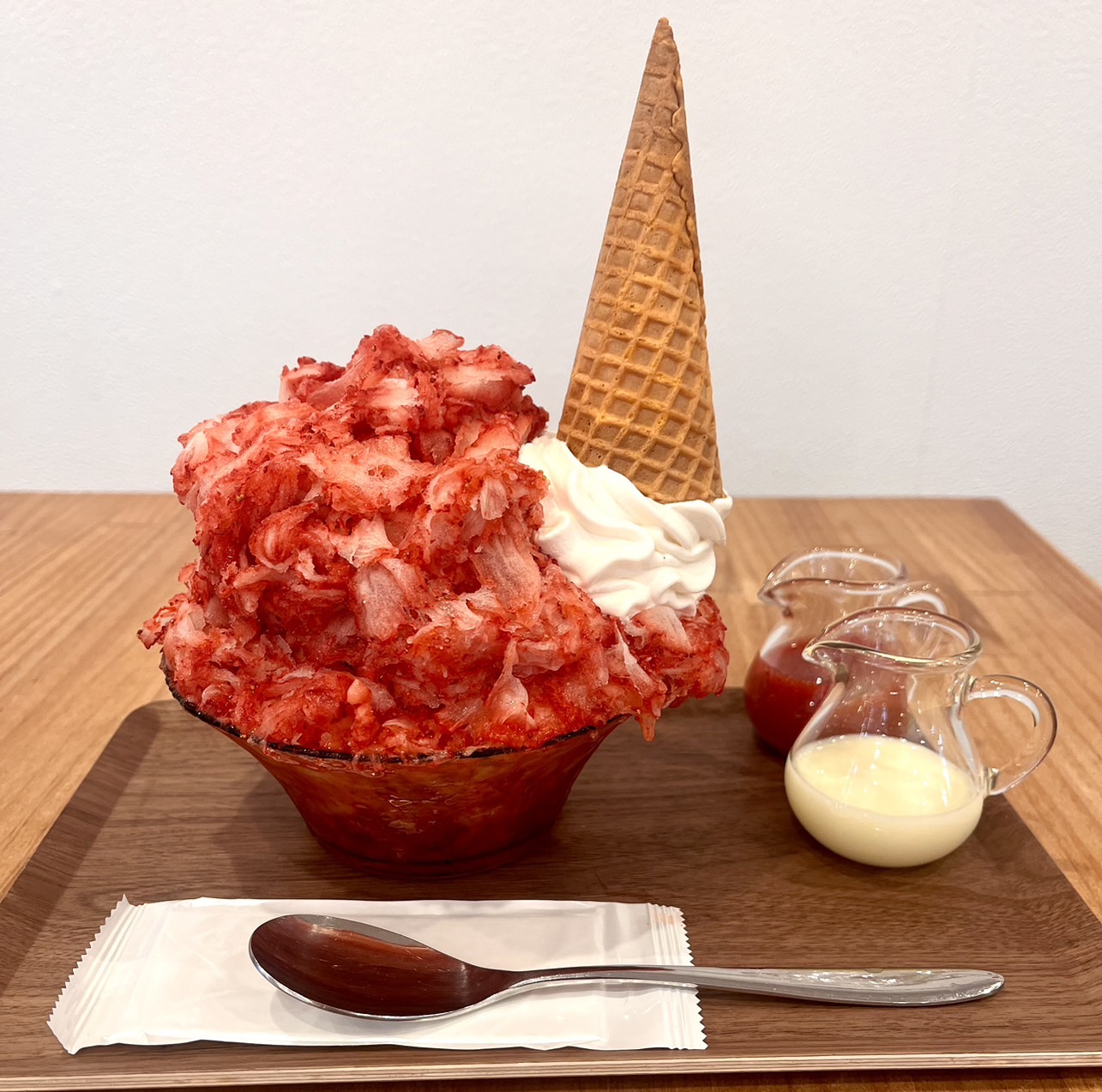 いちごけずりソフトクリームトッピング