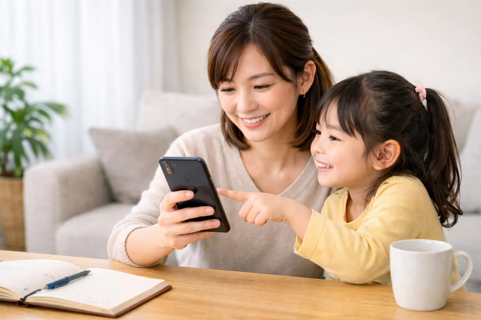 รอยยิ้มของพ่อแม่และลูก